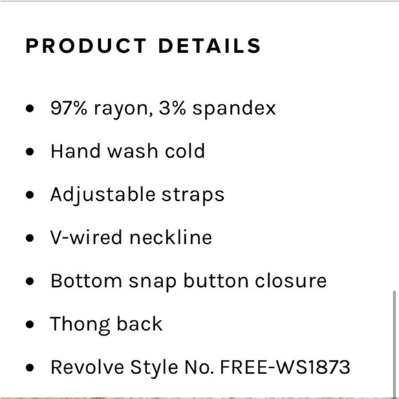 NWT Free People Pippa V-Wire Bodysuit - Picture 5 of 7